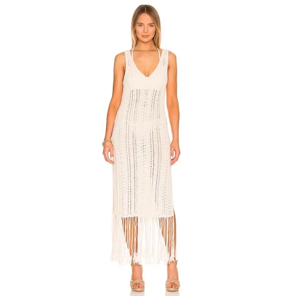 Jonathan Simkhai Cream Crochet Dress - Picture 3 of 10